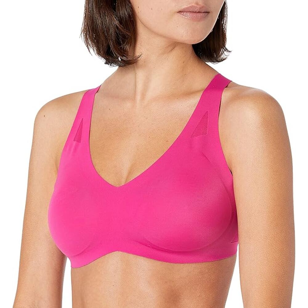 NEW Hanes Women's Ultra Light Comfort V-Neck Foam Wirefree Bra X-Large